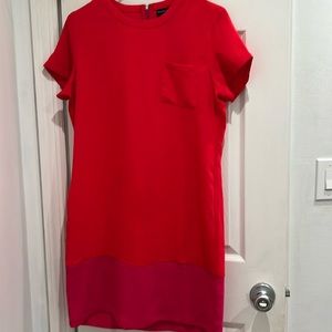 Womens Adrienne Vittaadini two tones dress (Pink and Red) Size 6